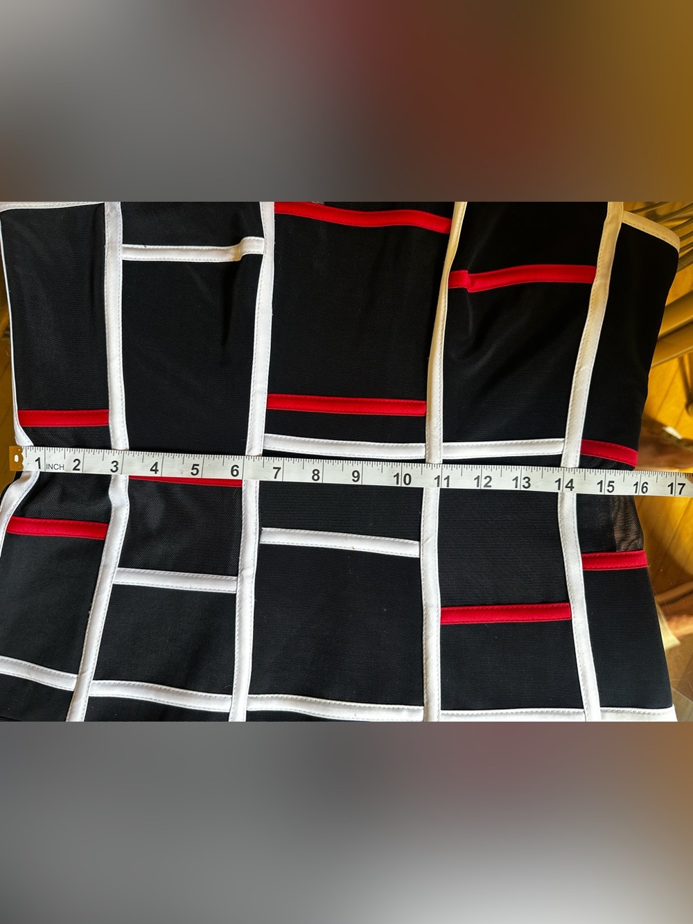 VINTAGE Joseph Ribkoff Geometric Mondrian-Style 2-Piece Dress & Duster Set - Picture 9 of 16